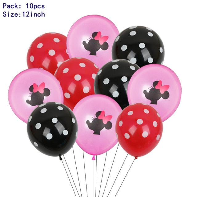 7pcs Disney Mickey Mouse Party Balloons Minnie Balloons 32" Number Balloon Baby Shower Birthday Party Decorations Kids Toy Gifts