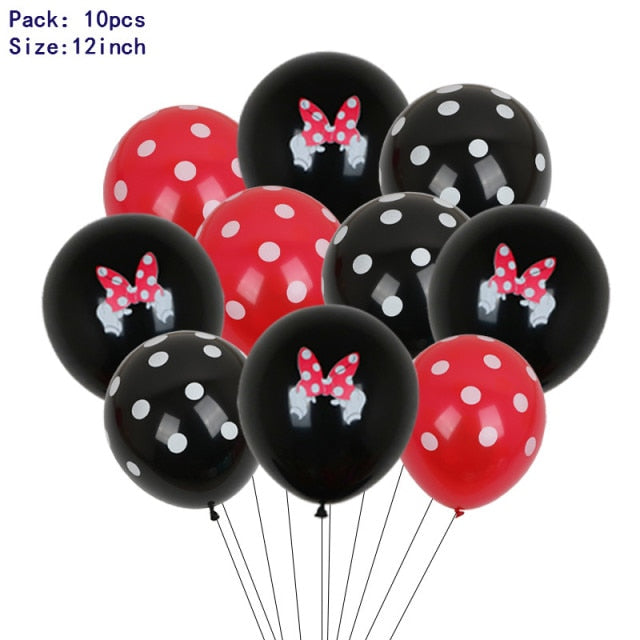 7pcs Disney Mickey Mouse Party Balloons Minnie Balloons 32" Number Balloon Baby Shower Birthday Party Decorations Kids Toy Gifts