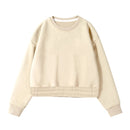 Aachoae Women Couple Hoodies Sweatshirt Fleece 100% Cotton Tracksuit Sports Sweatshirt 2021 Winter Japanese Casual Loose Jumper