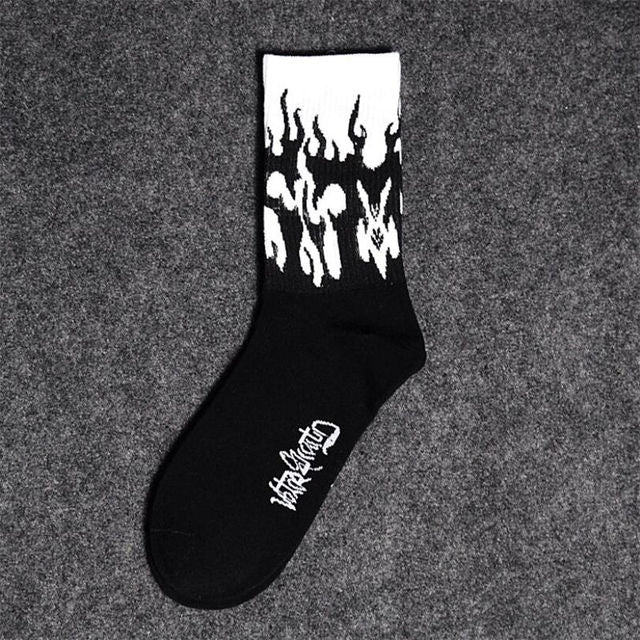 1 pair Men's and women's socks autumn Breathable ins Korean middle tube tide net red street long socks