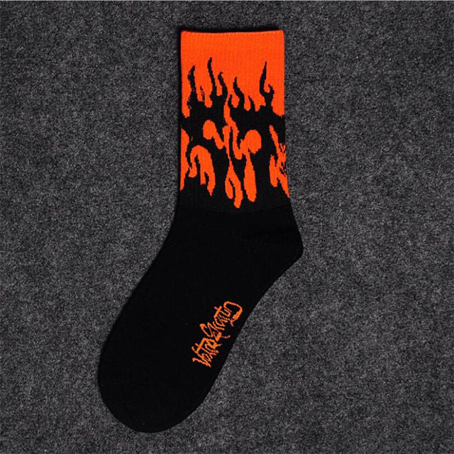 1 pair Men's and women's socks autumn Breathable ins Korean middle tube tide net red street long socks