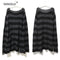 Punk Gothic Long Unisex Sweater 2020 Summer Women Striped Cool Hollow Out Hole Broken Jumper Loose Rock Thin Dark Streetwear Top