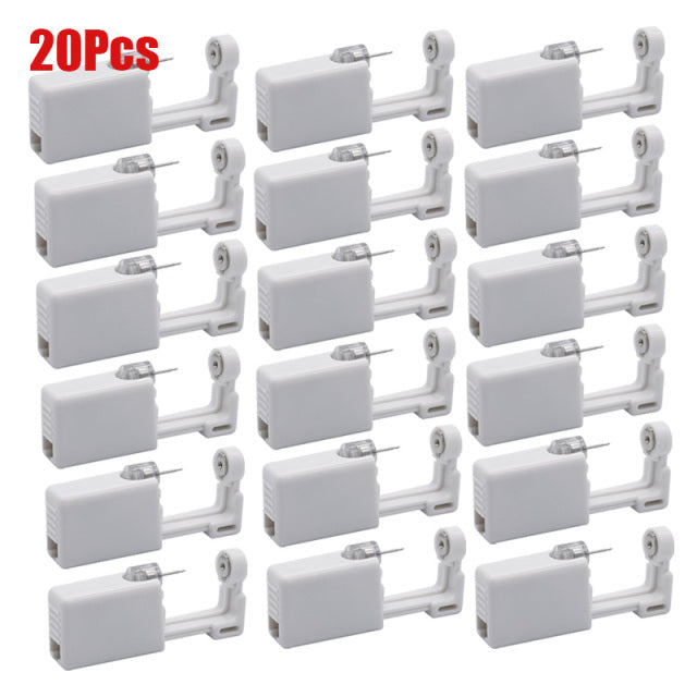 1-20Pcs/set Ear Piercing Gun Kit Disposable Disinfect Safety Earring Piercer Machine Studs Nose CLip Body Jewelry Piercing Tool