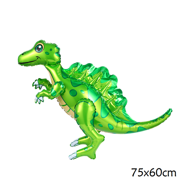 1pc Large 4D Dinosaur Foil Balloons Green Dinosaur Standing Dragon Birthday Party Decorations Kids Supplies Boy Toys Air Globos