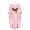 Mickey Mouse Dress for Women Casual Loose Midi Dresses Leopard Print Pocket Vintage Vestido Fall Maxi Clothes Party Robe Femme