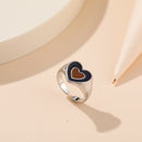 Wholesale Jewelry New Colorful Ring for Women Glossy Dripping Love Heart Rings Peach Heart Ring Exquisite Wild Trend Jewelry