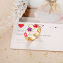 Wholesale Jewelry New Colorful Ring for Women Glossy Dripping Love Heart Rings Peach Heart Ring Exquisite Wild Trend Jewelry
