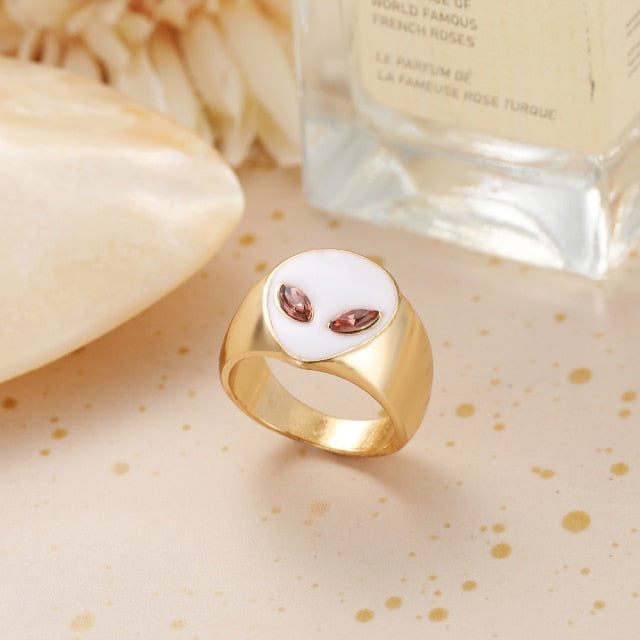 Wholesale Jewelry New Colorful Ring for Women Glossy Dripping Love Heart Rings Peach Heart Ring Exquisite Wild Trend Jewelry