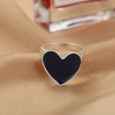 Wholesale Jewelry New Colorful Ring for Women Glossy Dripping Love Heart Rings Peach Heart Ring Exquisite Wild Trend Jewelry
