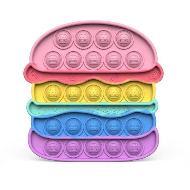 NEW Fidget Toys Antistress Toy for Children Kit Kawaii Push Bubble Sensory Toy Hamburger Figet Toy For Adult It Is Free Shipping