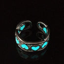 1 pcs Couple Luminous Finger Rings for Women Men Glowing In Dark Heart Lover Wedding Bands Women Girls Jewelry Gift Accessories