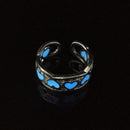 1 pcs Couple Luminous Finger Rings for Women Men Glowing In Dark Heart Lover Wedding Bands Women Girls Jewelry Gift Accessories
