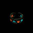1 pcs Couple Luminous Finger Rings for Women Men Glowing In Dark Heart Lover Wedding Bands Women Girls Jewelry Gift Accessories