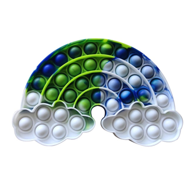 Funny Silicone Glitter Drink Cup Pattern Push Bubble Sensory Toy Hot Antistress Relaxing Fidget Autism Toys for Kids симпл димп