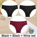 3PCS/Set Women Panties Sexy Underwear Lace Panties Lingerie Female Floral Lace Briefs Perspective Finetoo Design Ladies Pantys