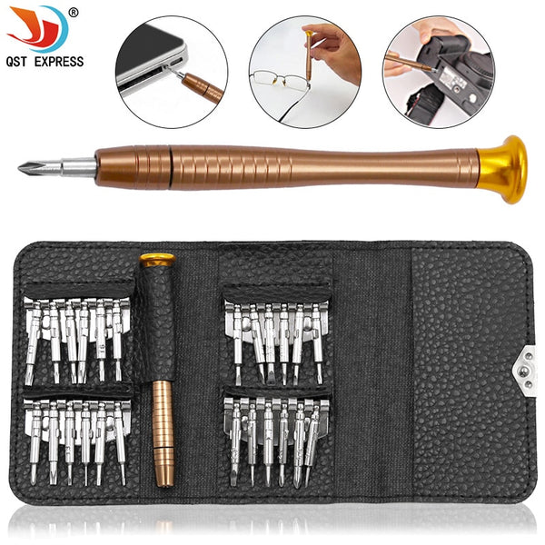 25pcs Pocket Precision Magnetic Screwdriver Set Mobile Phone Maintenance Tool Laptop Disassembly Hand Tool Portable