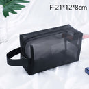 1PCS Women Men Necessary Cosmetic Bag Transparent Travel Organizer Fashion Small Large Black Toiletry Bags Makeup Pouch