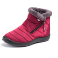 Winter Boots Women Ankle Boots Cotton Fabric Femmes Bottes Plush Shoes Ladies Booties Waterproof Shoes Buty Damskie