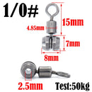 10pcs Fishing Swivels 3-way Stainless Steel Fishing Connector Rolling Bearing Swivel Hook for Carp Tackle Accessories tool