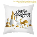 Christmas Cushion Cover Merry Christmas Decorations For Home 2021 Cristmas Ornament Pillow Case Xmas Navidad Gifts New Year 2022
