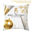 Christmas Cushion Cover Merry Christmas Decorations For Home 2021 Cristmas Ornament Pillow Case Xmas Navidad Gifts New Year 2022