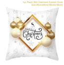 Christmas Cushion Cover Merry Christmas Decorations For Home 2021 Cristmas Ornament Pillow Case Xmas Navidad Gifts New Year 2022