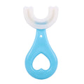 Kids Toothbrush U-Shape Infant Toothbrush with Handle Silicone Oral Care Cleaning Brush for Toddlers Ages 2-12