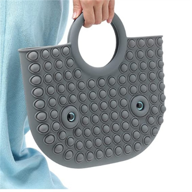 New Arrival Silicone Purse Push Pop Bubbles Simple Dimple Stationary Bag Popper Sensory Poppet Pencil Case Fidget Toys