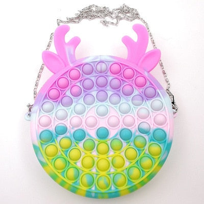 New Arrival Silicone Purse Push Pop Bubbles Simple Dimple Stationary Bag Popper Sensory Poppet Pencil Case Fidget Toys