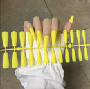 Solid Color Matte Super Long Coffin False Nail Ballet Press on Nails Tips for Nails Art Artificial Fingernails Fake