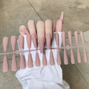Solid Color Matte Super Long Coffin False Nail Ballet Press on Nails Tips for Nails Art Artificial Fingernails Fake
