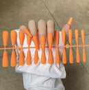 Solid Color Matte Super Long Coffin False Nail Ballet Press on Nails Tips for Nails Art Artificial Fingernails Fake