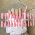 Solid Color Matte Super Long Coffin False Nail Ballet Press on Nails Tips for Nails Art Artificial Fingernails Fake