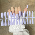 Solid Color Matte Super Long Coffin False Nail Ballet Press on Nails Tips for Nails Art Artificial Fingernails Fake