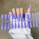 Solid Color Matte Super Long Coffin False Nail Ballet Press on Nails Tips for Nails Art Artificial Fingernails Fake