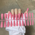 Solid Color Matte Super Long Coffin False Nail Ballet Press on Nails Tips for Nails Art Artificial Fingernails Fake