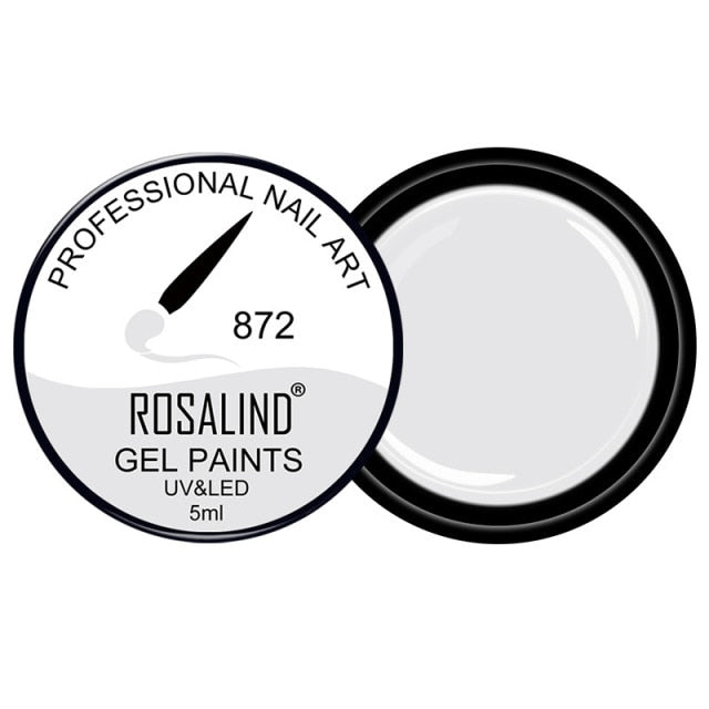 ROSALIND 5ML Painting Gel Varnish Nail Gel Polish Soak Off UV LED Top Coat Semi Permanent Nail Art Design For Manicure Polish