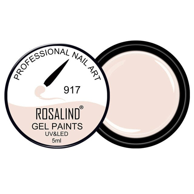 ROSALIND 5ML Painting Gel Varnish Nail Gel Polish Soak Off UV LED Top Coat Semi Permanent Nail Art Design For Manicure Polish