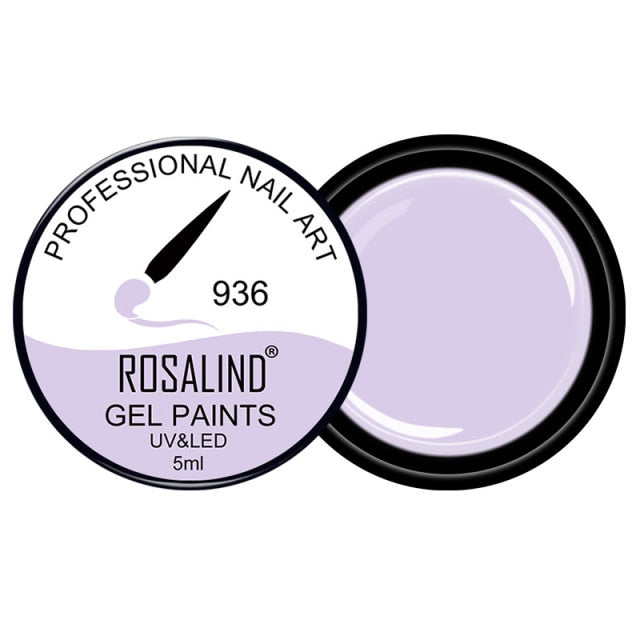 ROSALIND 5ML Painting Gel Varnish Nail Gel Polish Soak Off UV LED Top Coat Semi Permanent Nail Art Design For Manicure Polish