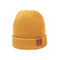 Baby Knit Hat for Boys Girls Autumn Winter Warm Kids Beanie Adult Children Parent-Child Hats Newborn Baby Cap with Leather Label