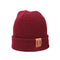 Baby Knit Hat for Boys Girls Autumn Winter Warm Kids Beanie Adult Children Parent-Child Hats Newborn Baby Cap with Leather Label