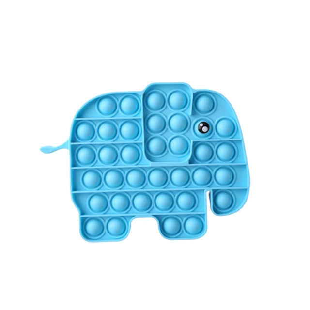 Rainbow Push Bubble Fidget Toys Animal Shape Adult Stress Relief Sensory Toy Soft Squishy Bubble Anti Stress Toy Autism Needs