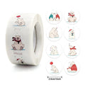 Stickers 500 pcs/roll Teacher Reward Sticker Fun Motivation animal Stickerfor School Teacher Student Stationery Stickers Kids