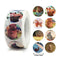 Stickers 500 pcs/roll Teacher Reward Sticker Fun Motivation animal Stickerfor School Teacher Student Stationery Stickers Kids