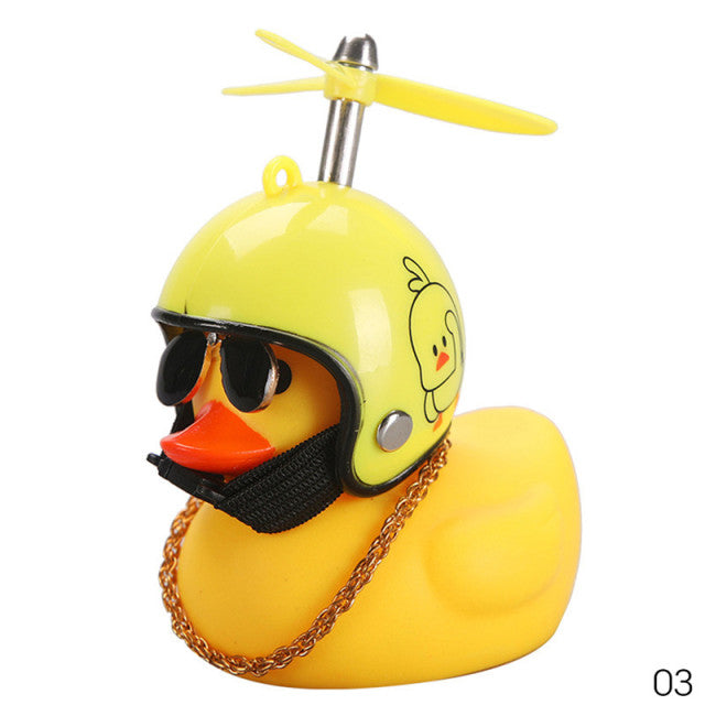 Car Goods Gift Broken Wind Helmet Small Yellow Duck Car Decoration Accessories Wind-breaking Wave-breaking Duck Cycling Decor