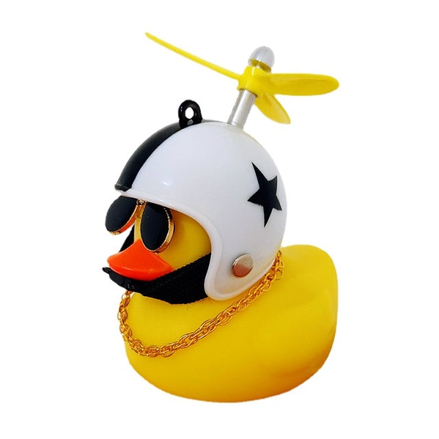 Car Goods Gift Broken Wind Helmet Small Yellow Duck Car Decoration Accessories Wind-breaking Wave-breaking Duck Cycling Decor