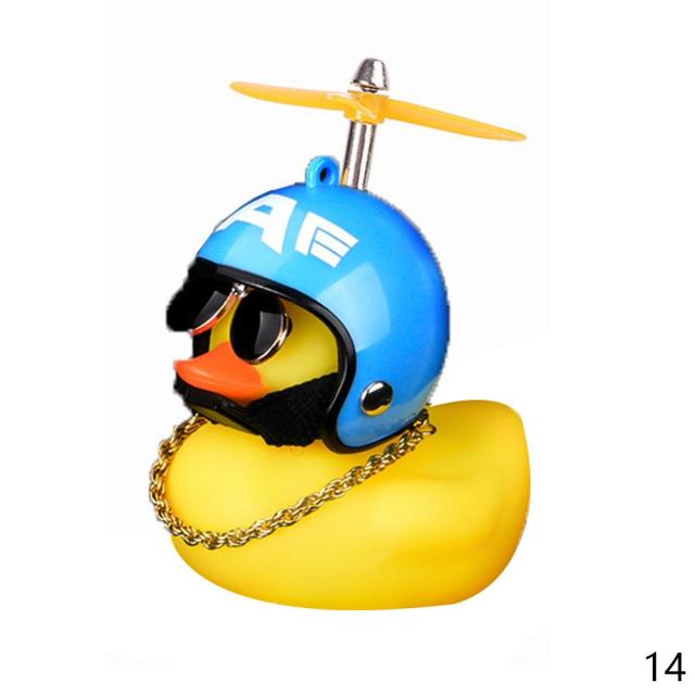 Car Goods Gift Broken Wind Helmet Small Yellow Duck Car Decoration Accessories Wind-breaking Wave-breaking Duck Cycling Decor