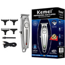 Kemei Professional Hair Clipper All Metal Men Electric Cordless Hair Trimmer 0mm Baldheaded T Blade Finish Haircut Machine 1949