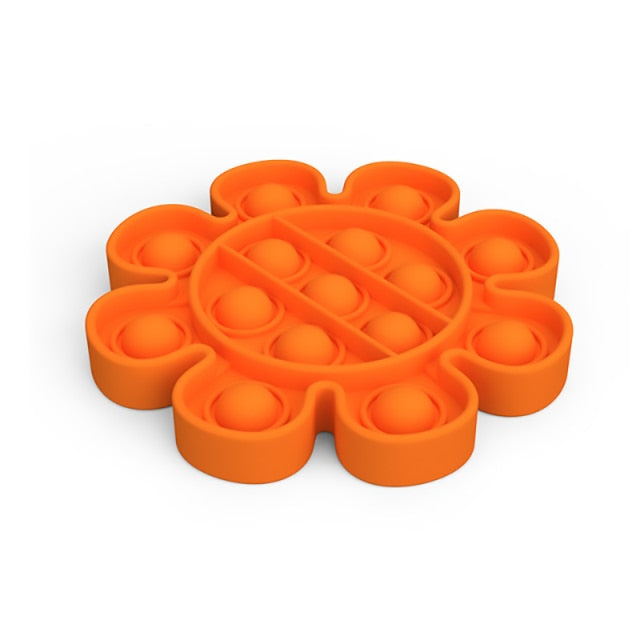 2021 New Hot Fidget Toys Push Bubble Silicone Toy Dinosaur Octopus Strawberry Ice Cream Stress Relief Sensory Toy For Kids Adult