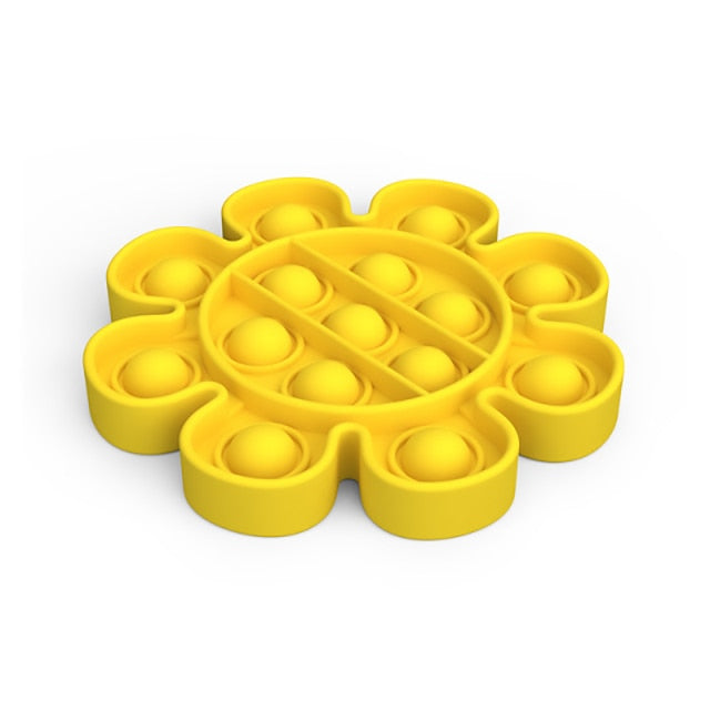 2021 New Hot Fidget Toys Push Bubble Silicone Toy Dinosaur Octopus Strawberry Ice Cream Stress Relief Sensory Toy For Kids Adult